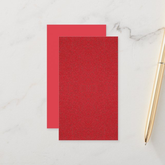 Carte de rendez-vous rouge tomate texturée - Perso (Devant/Arrière en situation)