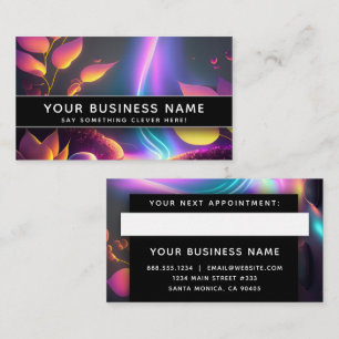 Carte De Rendez-vous Sacré Rainbow Light Energy Worker Professionnel