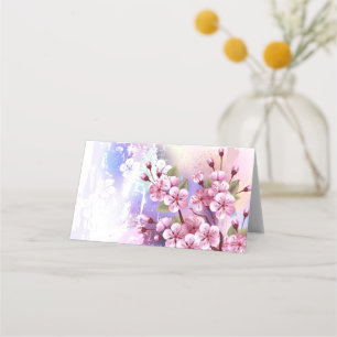 Carte De Rendez-vous Sakura rose sur la peinture Arrière - plan
