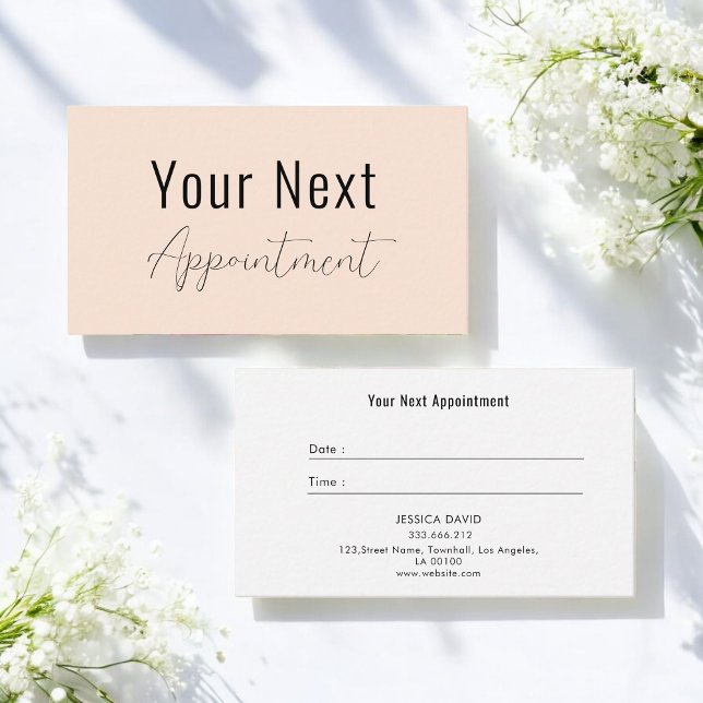 Carte De Rendez-vous Salon de beauté beige Spa (Créateur téléchargé)