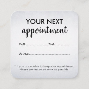 Carte De Rendez-vous Salon de beauté blanc élégant et moderne
