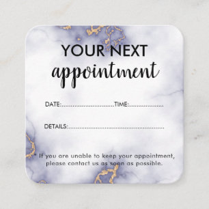 Carte De Rendez-vous Salon de beauté moderne et élégant en marbre