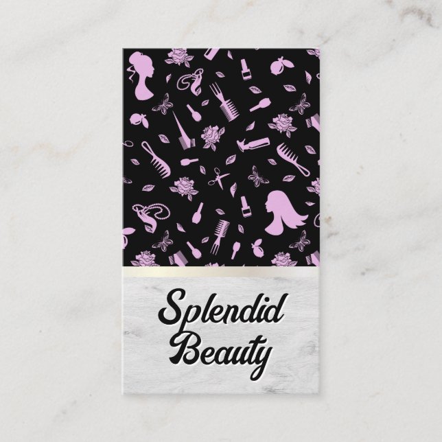Carte De Rendez-vous Salon de beauté Motif (Devant)