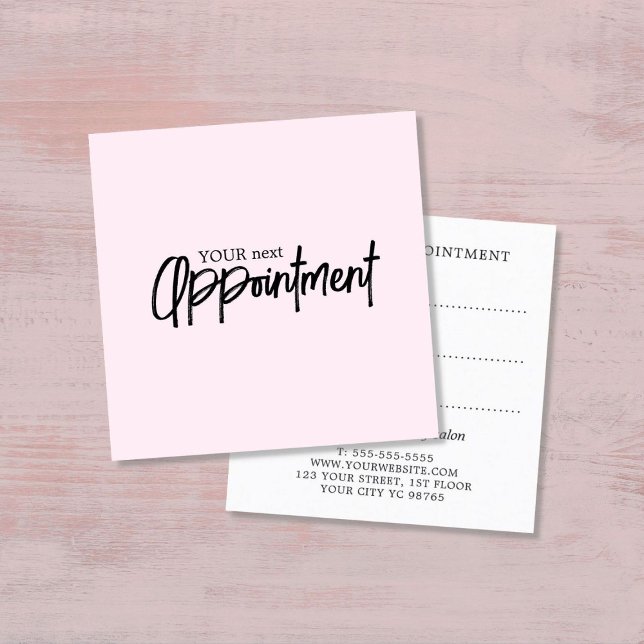 Carte De Rendez-vous Salon de beauté rose simple et élégant (Créateur téléchargé)