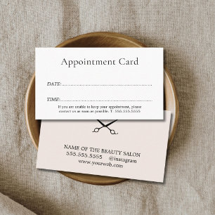 Carte De Rendez-vous Salon de coiffure élégant et stylé  