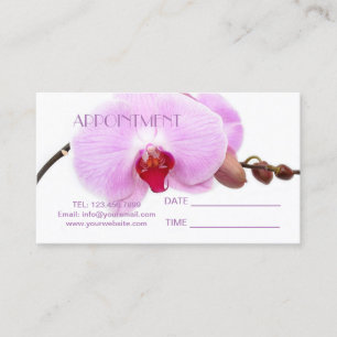 Carte De Rendez-vous Salon d'orchidée SPA massage Aromathérapie Rendez-