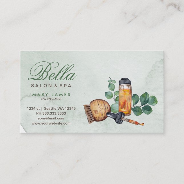 carte de rendez-vous salon et carte de visite spa (Devant)