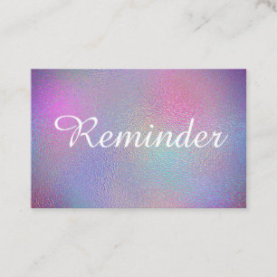 Carte De Rendez-vous *~* Salon & Spa Iridescente Foil Arc-en-ciel viole