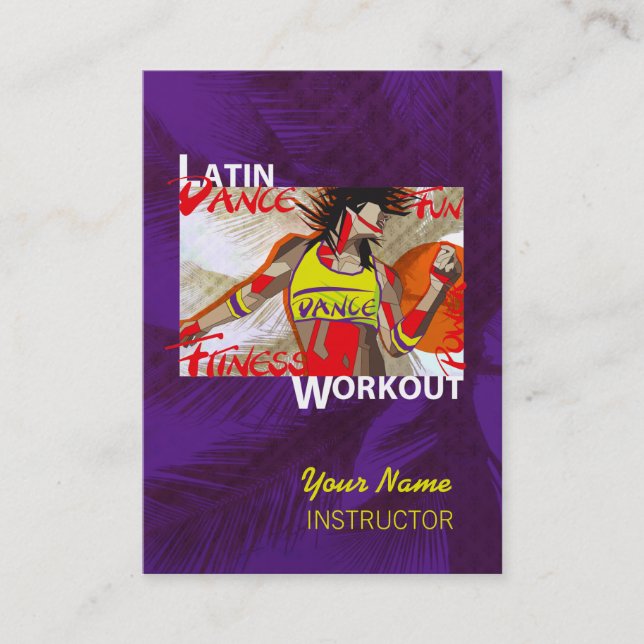 Carte De Rendez-vous SÉANCE D'ENTRAÎNEMENT LATINE de DANSE - affaires, (Devant)