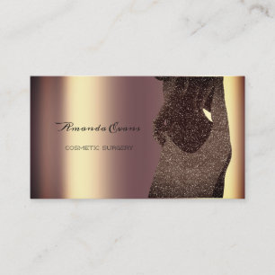 Carte De Rendez-vous Sépia cosmétique d'or de chirurgie de beauté de