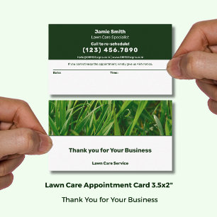 Carte De Rendez-vous Service de soin de pelouse Combo Moderne Merci &