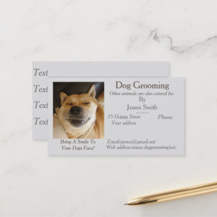 Carte De Rendez-vous service de toilettage pour chiens et de soins pour