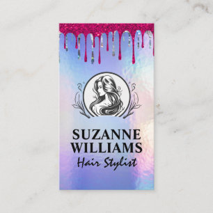 Carte De Rendez-vous Shimmer Iridescente Logo de beauté du salon de c