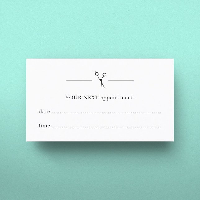 Carte de rendez-vous simple Elegant Clean Hair Sty (Créateur téléchargé)