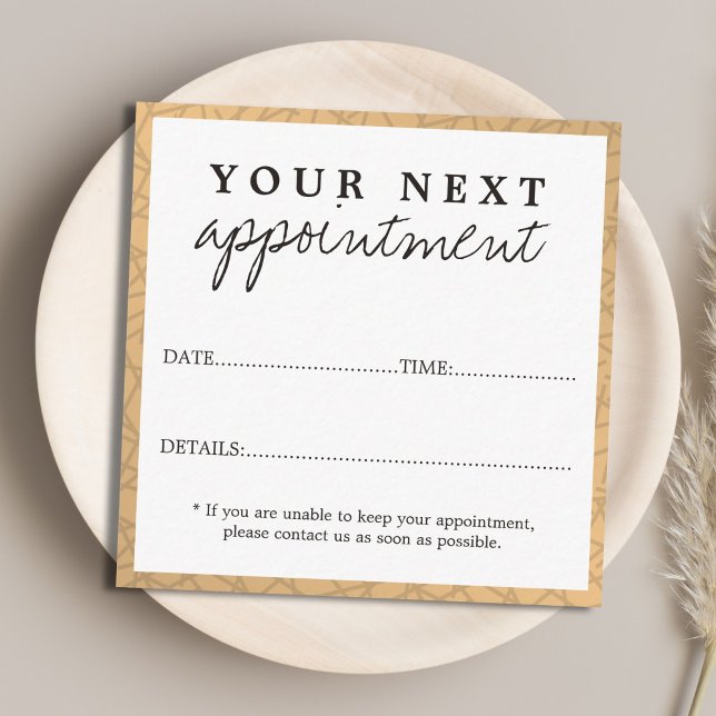 Carte De Rendez-vous Simple Elegant Faux Gold Beauty Salon (Créateur téléchargé)