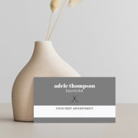 Simple Elegant Gris Ciseaux Blanches Liste de chev