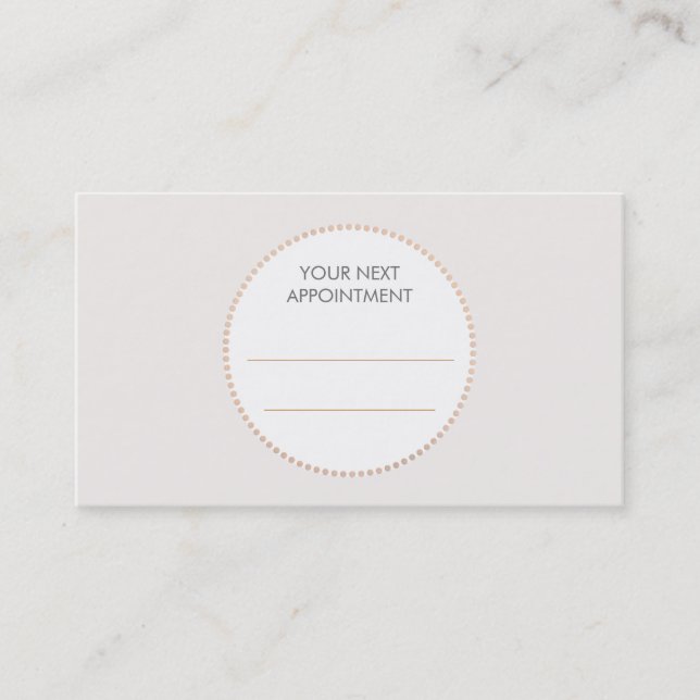Carte de rendez-vous simple et élégante du salon (Devant)