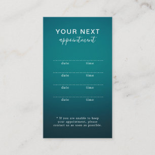 Carte de rendez-vous simple et élégante du salon d