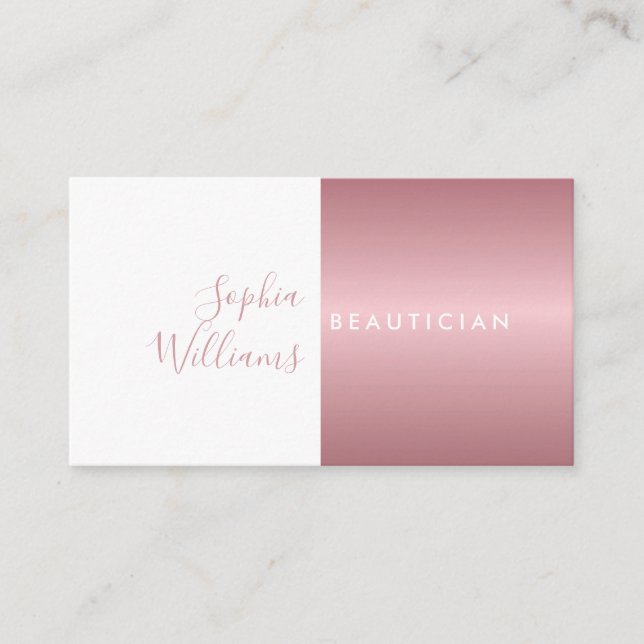 Carte de rendez-vous simple et moderne Rose Gold e (Devant)
