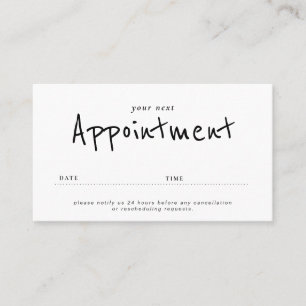 carte de rendez-vous simple salon