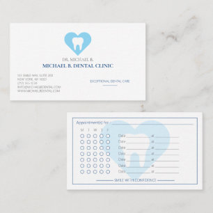 Carte De Rendez-vous Soins de santé dentaires de docteur bleu moderne