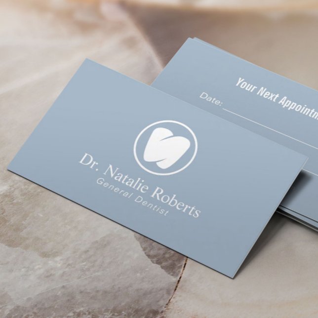 Carte De Rendez-vous Soins dentaires Logo dentaire Professionnel Blue D (Créateur téléchargé)