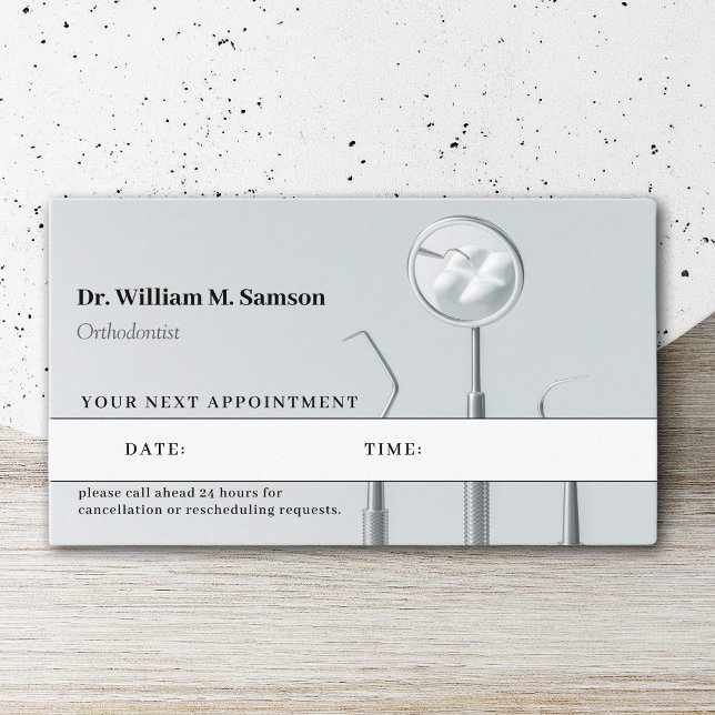 Carte De Rendez-vous Soins dentaires Orthodontiste outils modernes de d (Créateur téléchargé)