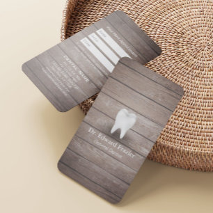 Carte De Rendez-vous Soins dentaires professionnels Dentiste Bois Nomin