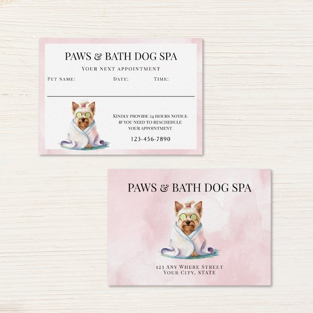 Carte De Rendez-vous SPA aquarelle pour chien adorable (Créateur téléchargé)