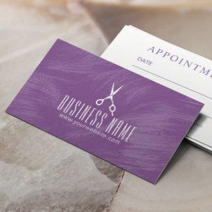 Carte De Rendez-vous Styliste De Cheveux Coiffeur Salon Violet Rendez-v
