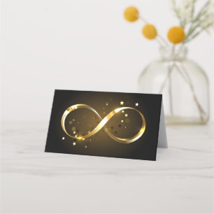 Carte De Rendez-vous Symbole d'infini doré