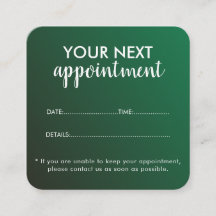 Trendy Modern Salon Appointment Reminder Card