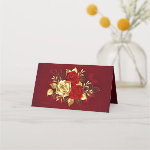 Carte De Rendez-vous Trois Roses de bijoux