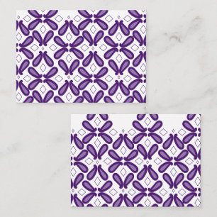 Carte De Rendez-vous Un motif symétrique avec du blanc et du violet m