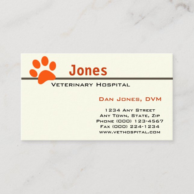 Carte De Rendez-vous vétérinaire (Devant)