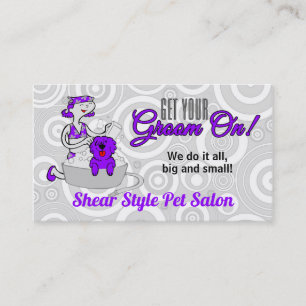Carte De Rendez-vous Violet Violet Groom Sur La Grossesse Des Animaux