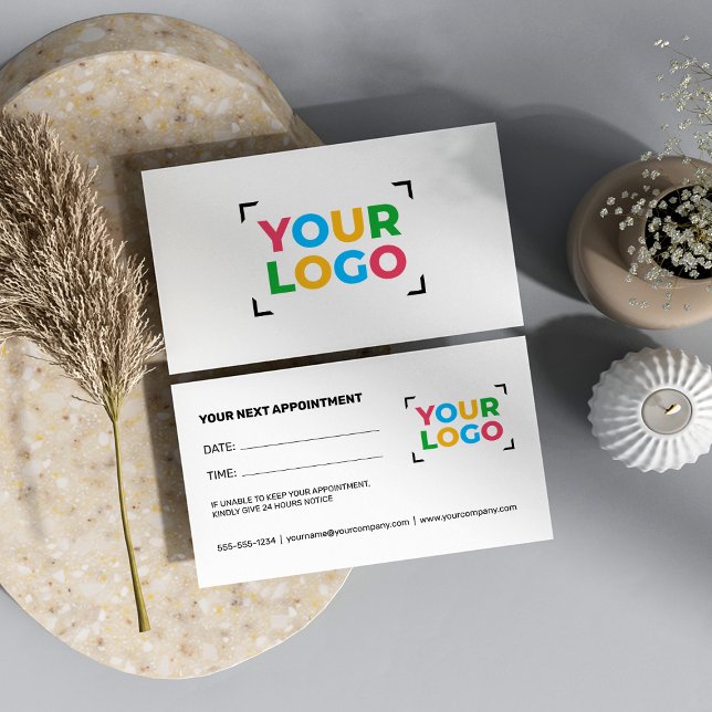Carte De Rendez-vous Votre logo ici Professionnel (Créateur téléchargé)