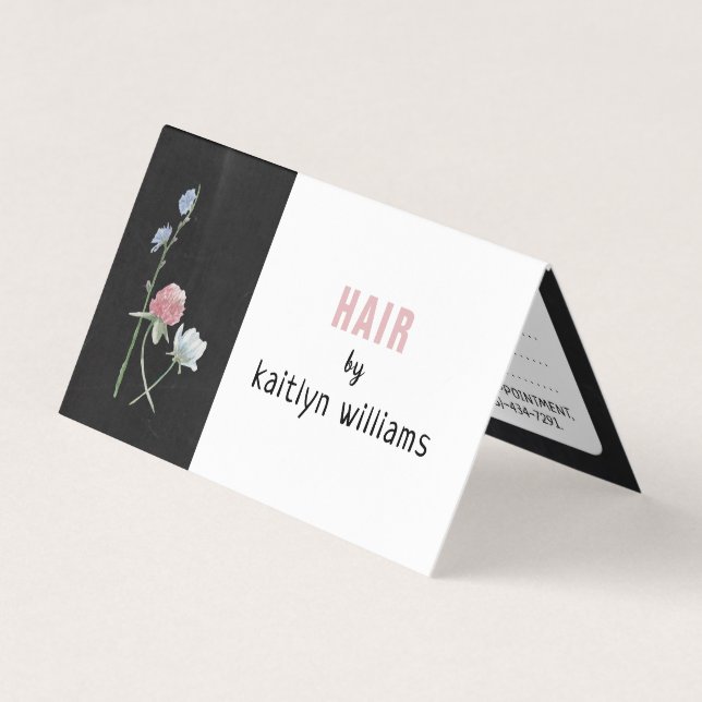 Carte de rendez-vous Wild Floral Chalkboard (Devant)