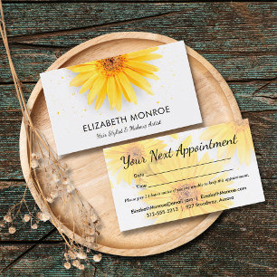 Carte De Rendez-vous Yellow Daisies Salon Hair Stylist