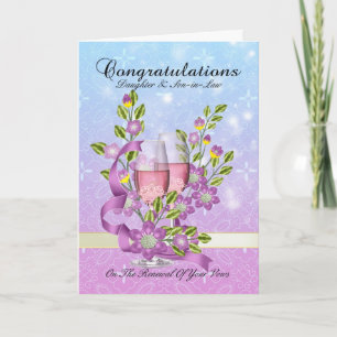 Carte de renouvellement de voeux de mariage de la