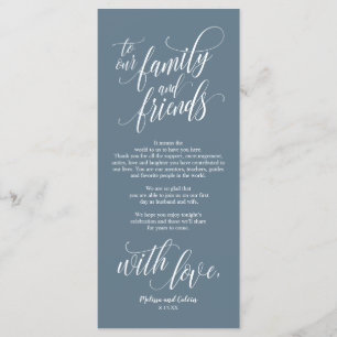 Carte de Repas Élégante Merci