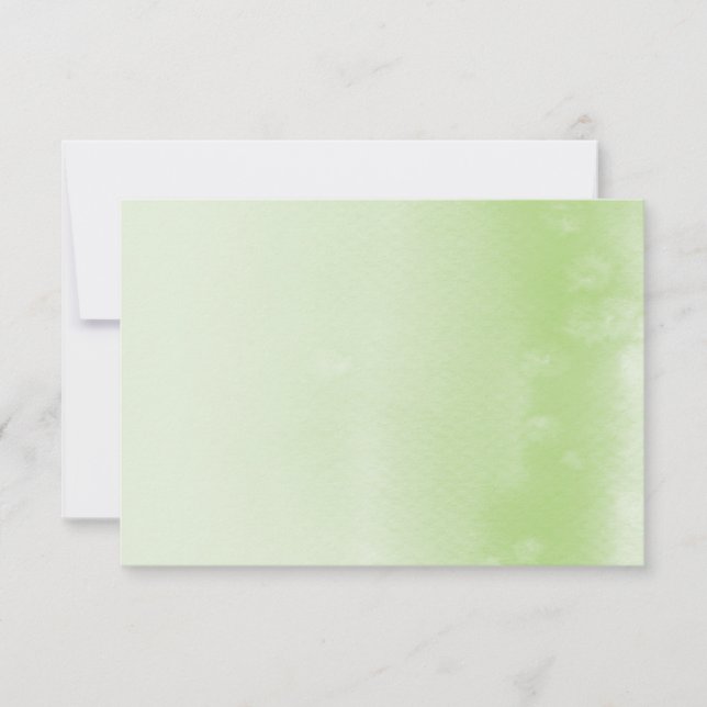 CARTE DE RÉPERTOIRE :: aquarelle ombre vert pomme (Devant)
