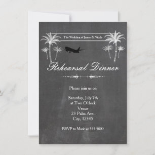Carte de répétition de mariage de destination avec