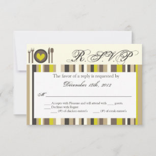 Carte de réponse 3x5 R.S.V.P. Plaque Chine Silverw