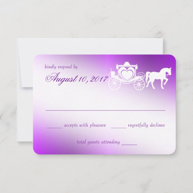 Carte de réponse à conte de fée violette enchanter (Devant)