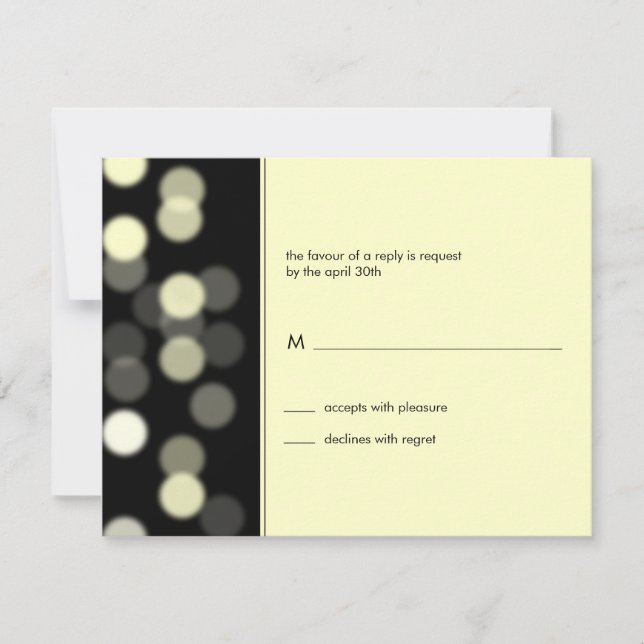 Carte de réponse à la barre d'éclairage/Bat mitzva (Devant)