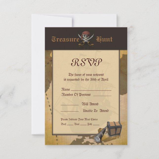 Carte de réponse à la chasse au trésor (Devant)