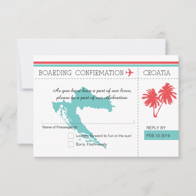 Carte de réponse à la demande de RSVP pour le pass (Devant)