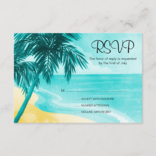 Carte de réponse à la plage tropicale