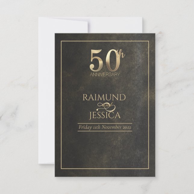 Carte de réponse à la poussière d'or du 50e annive (Devant)